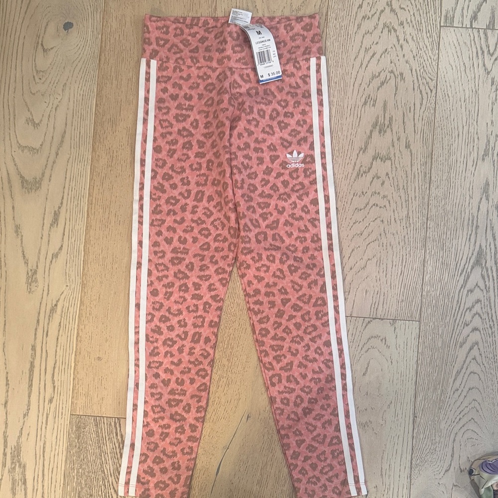 Adidas Kids Pink Animal Print Leggings